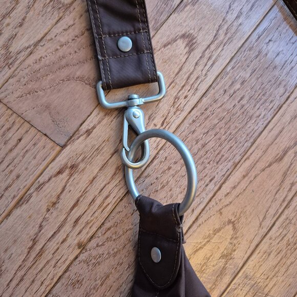 GAP Nylon crescent Bag Crossbody Shoulder Chocolate Brown - Picture 4 of 12